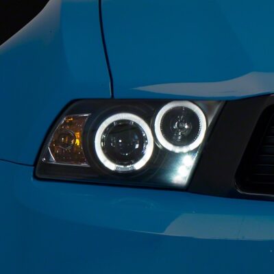 Negro proyector dual de Halo Faros - LED (10-12 GT, V6)