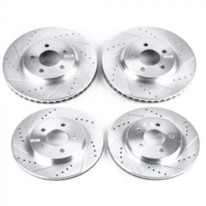 2010 Ford Mustang kit discos perforados delanteros y traseros con pastillas de freno